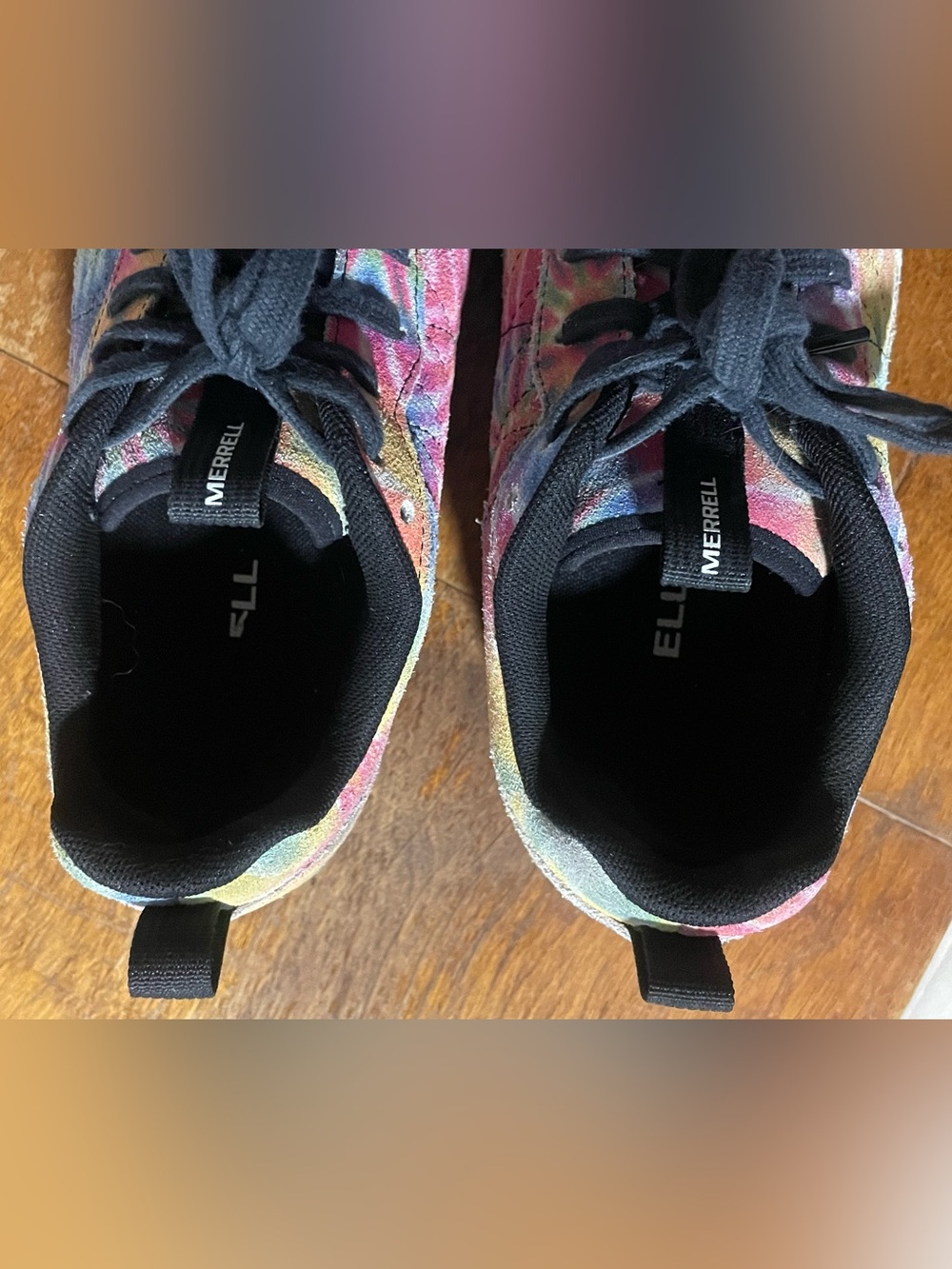 Limited Edition Merrell Alpine Tie-Dye Suede Sneakers with Black Accents - Picture 5 of 6